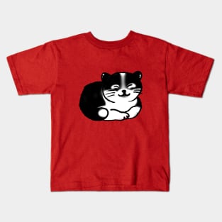 black and white cat Kids T-Shirt